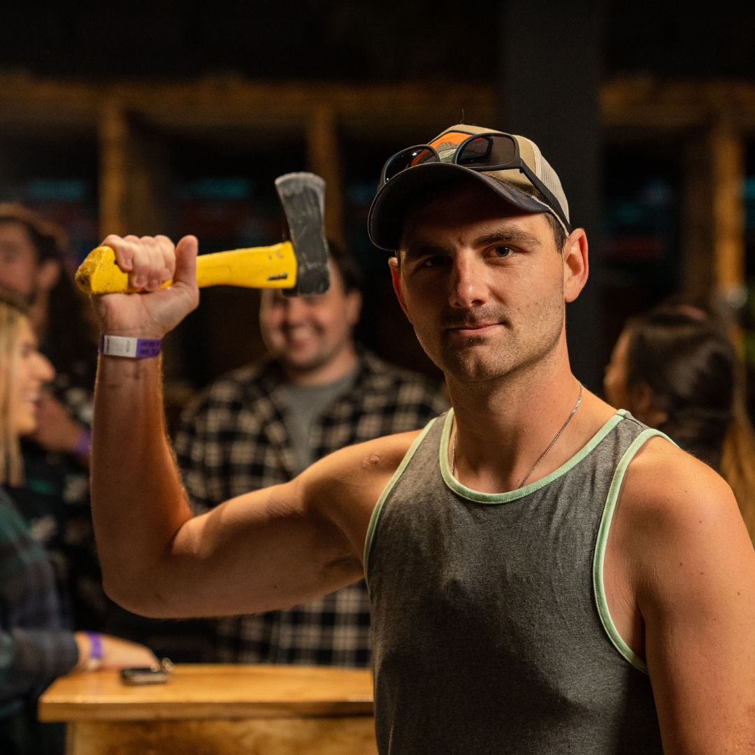 axe throwing at high caliber