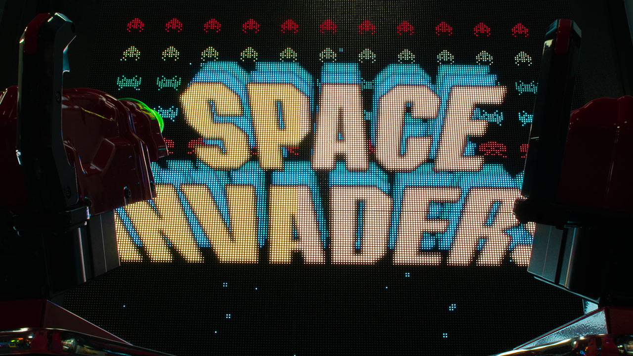 Old school arcade games like space invaders and pacman