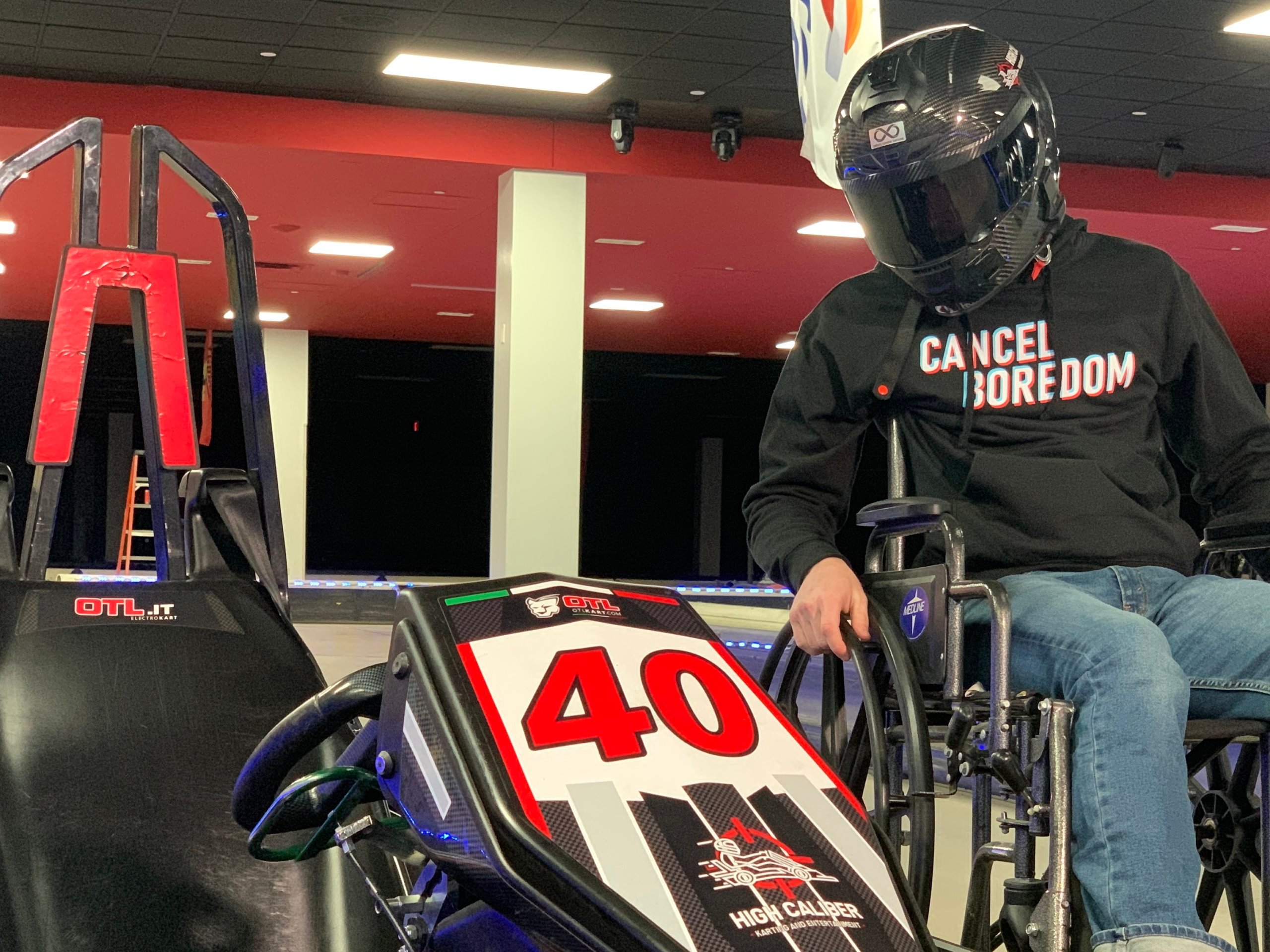 Handicapable go kart racing at high caliber karting and entertainment
