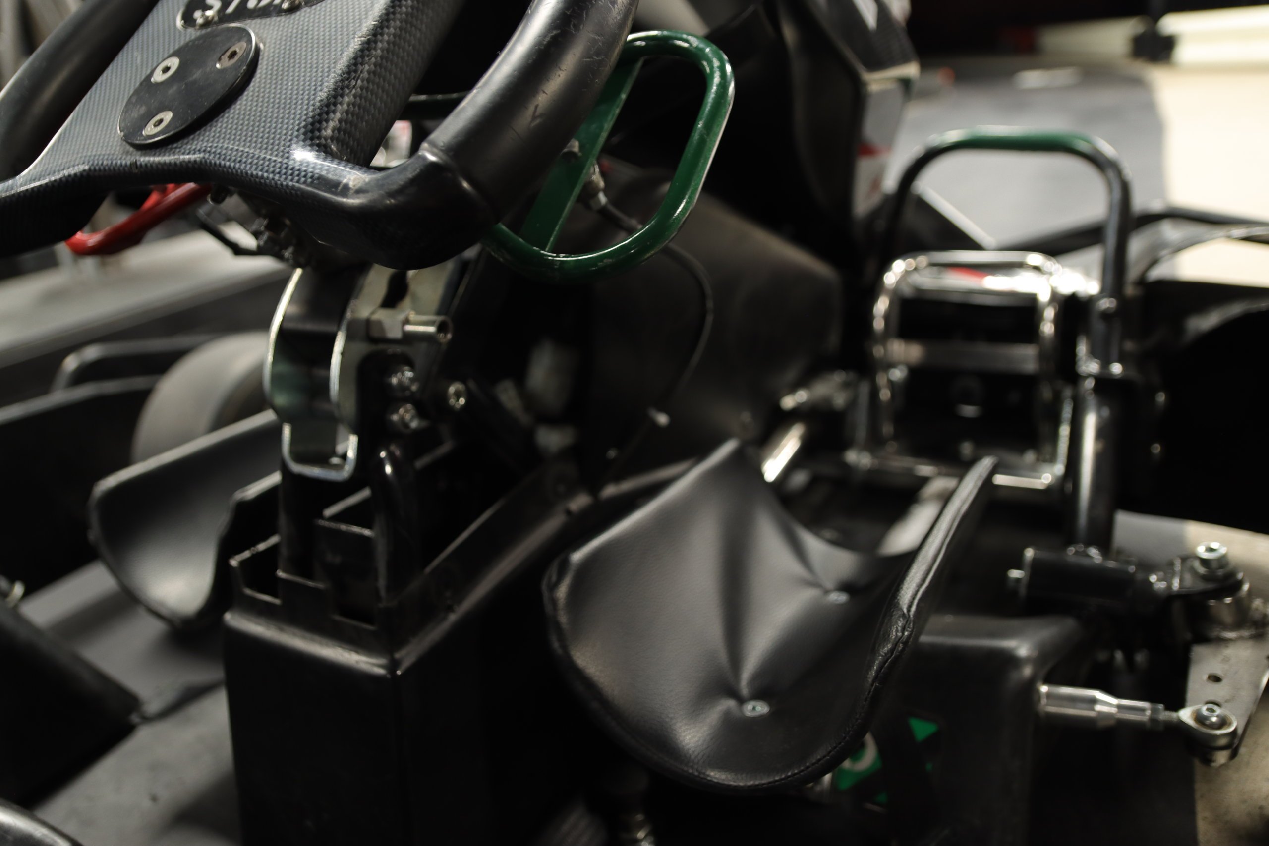 Leg Rests in Handicapable accessible go kart